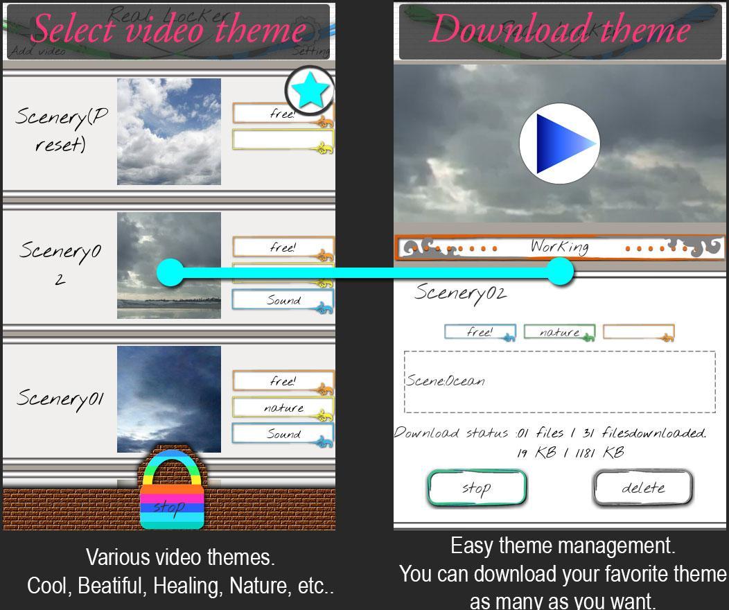 Real Locker -video lock screen