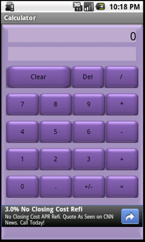 Basic Calculator (Purple)