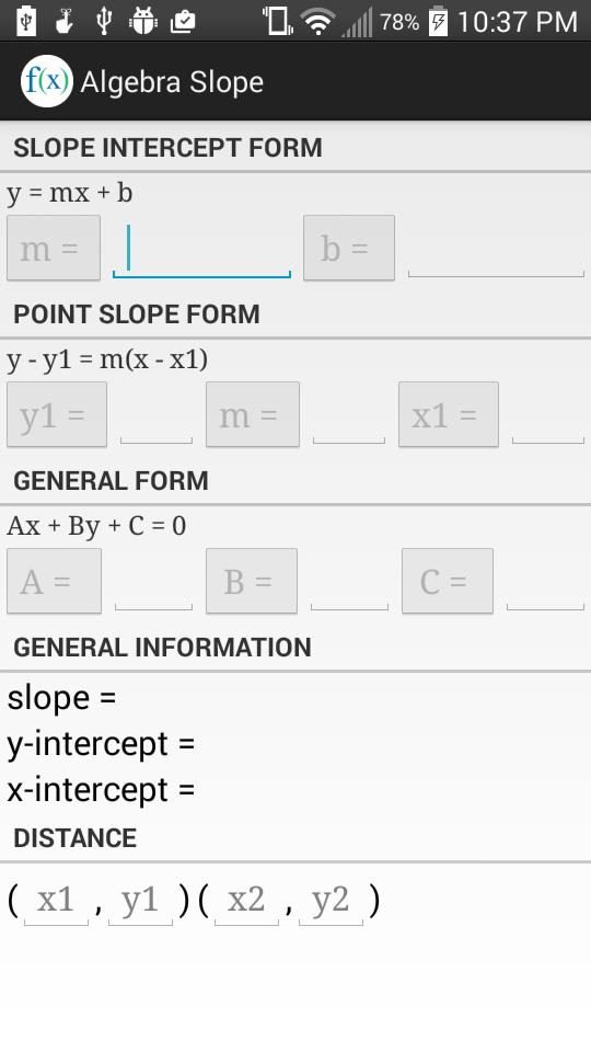 Algebra Slope