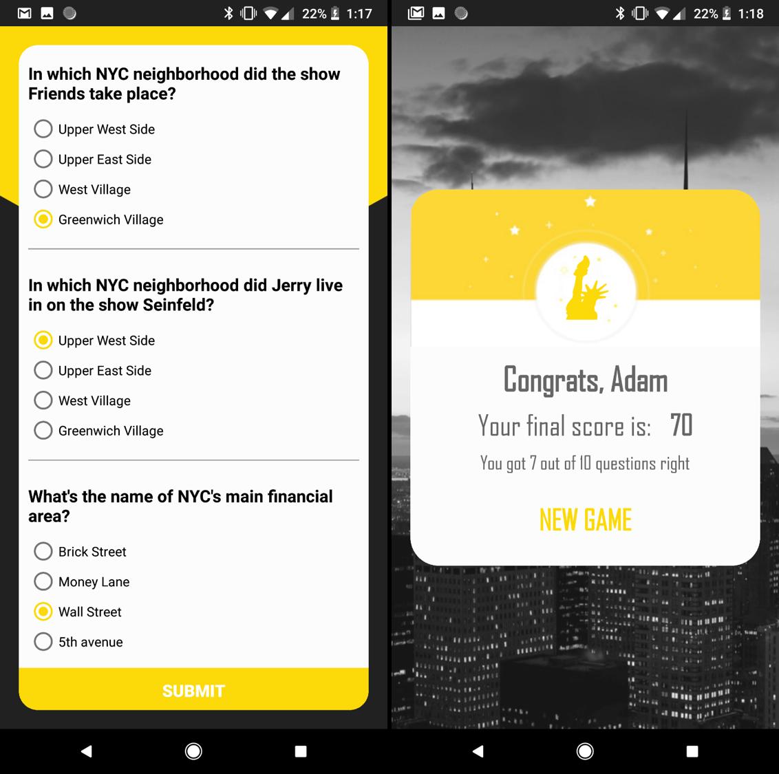 NYC Quiz