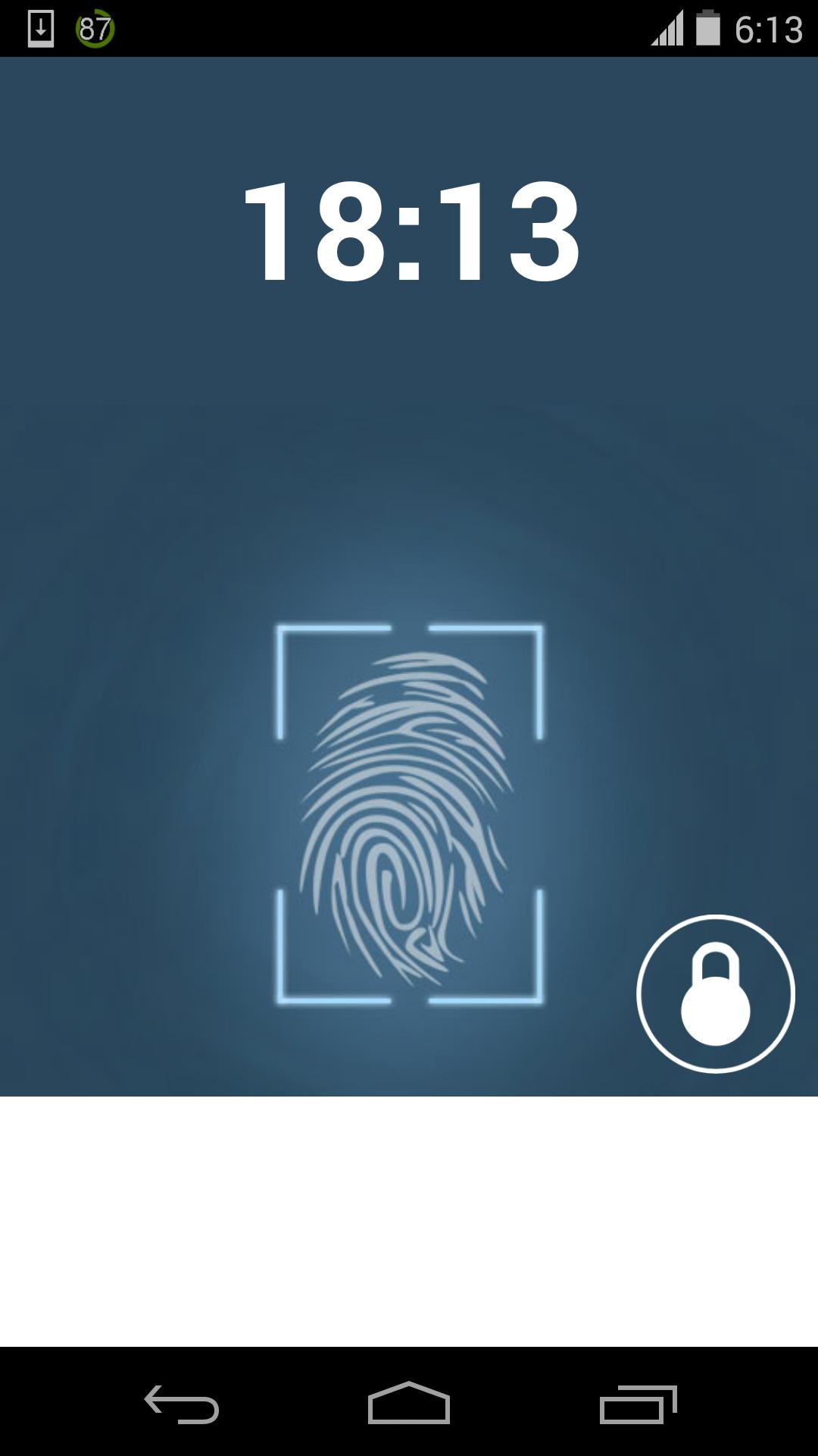 fingerprint lock screen fake
